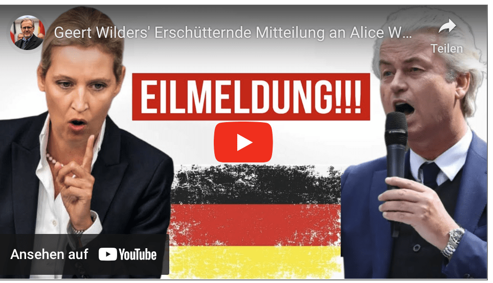 Geert Wilders‘ Erschütternde Mitteilung an Alice Weidel – Ein Neuer Schritt im Einsatz für Europa!