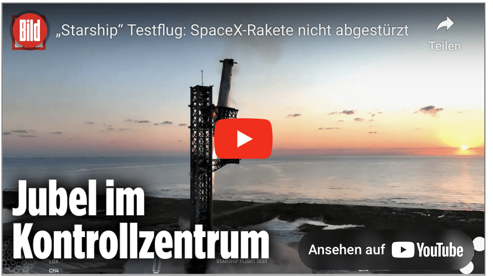 „Starship“ Testflug: SpaceX-Rakete nicht abgestürzt
