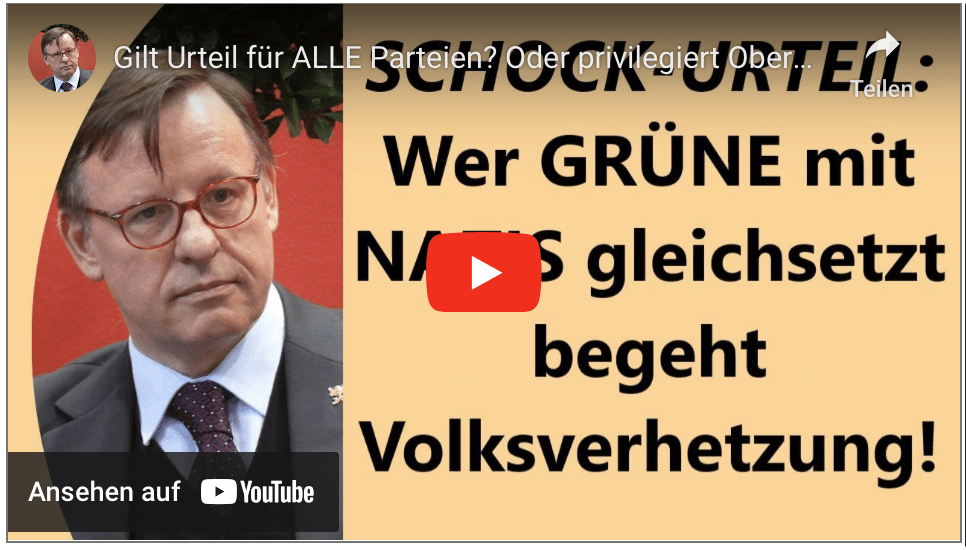Gilt Urteil für ALLE Parteien? Oder privilegiert Oberstes Bayerisches Landesgericht Grüne?
