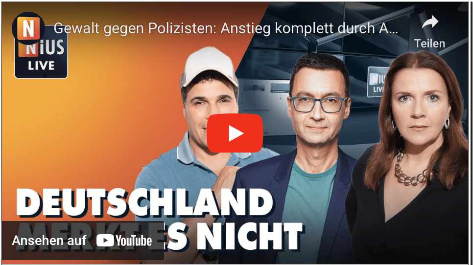 Gewalt gegen Polizisten: Anstieg komplett durch Ausländer verursacht | NIUS Live am 15. Oktober 2024