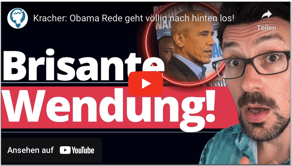Kracher: Obama Rede geht völlig nach hinten los!