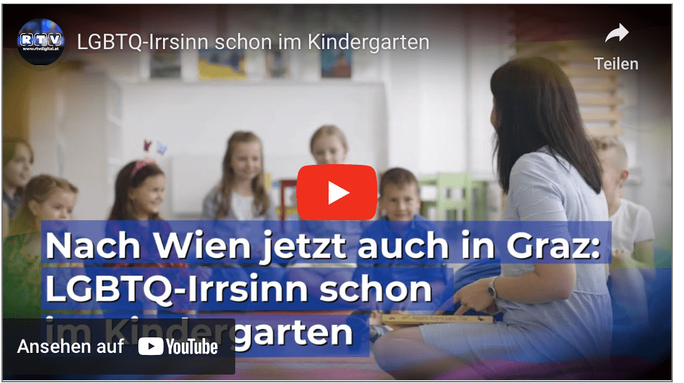 LGBTQ-Irrsinn schon im Kindergarten!