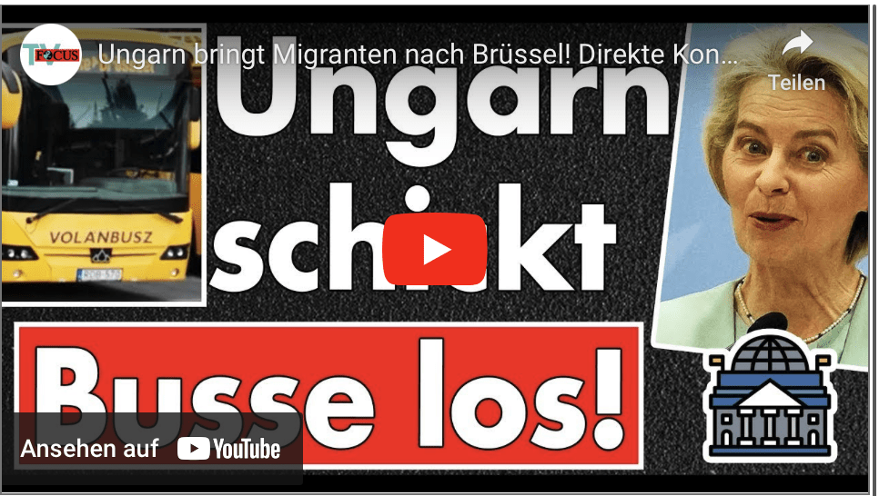 Ungarn bringt Migranten nach Brüssel! Direkte Konfrontation mit Ursula von der Leyen!