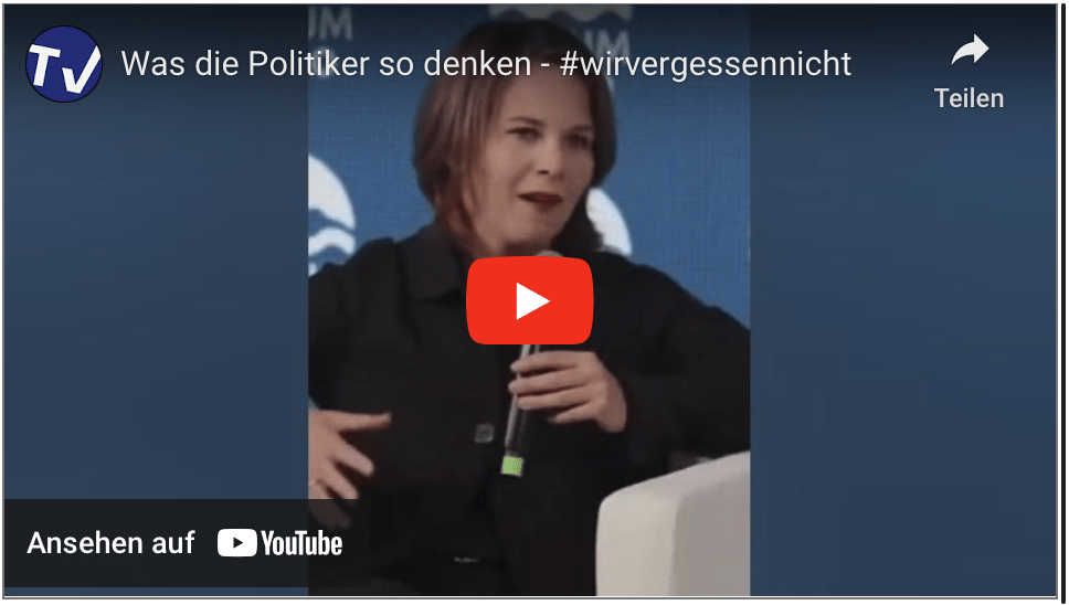 Was die Politiker so denken – #wirvergessennicht