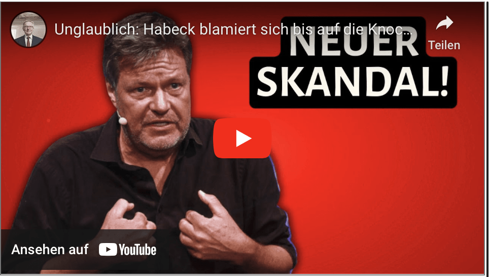 Unglaublich: Habeck blamiert sich bis auf die Knochen!