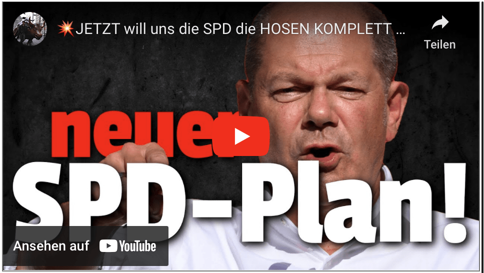 JETZT will uns die SPD die HOSEN KOMPLETT ausziehen!!