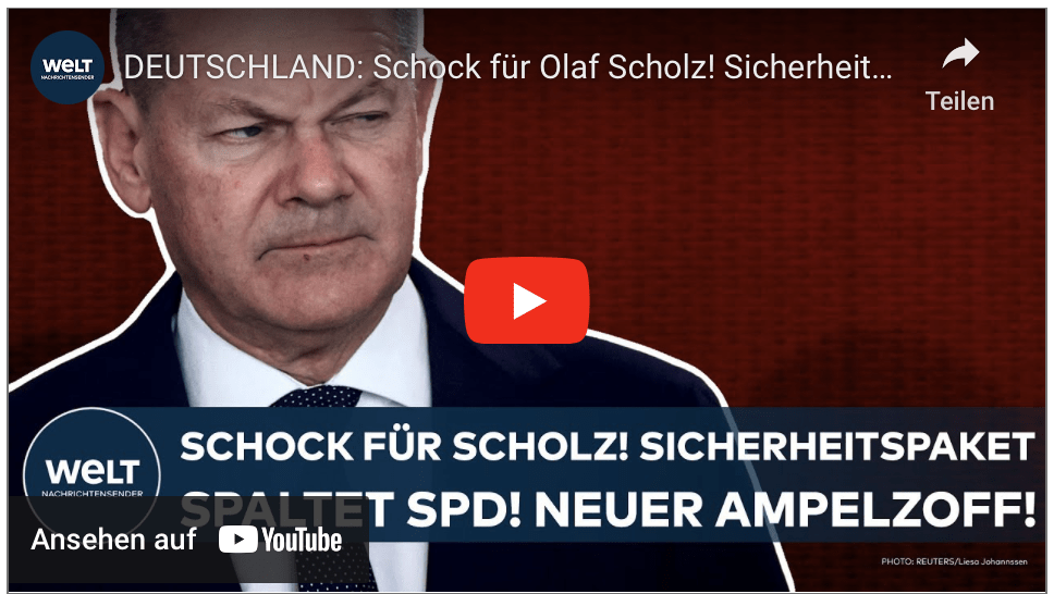 DEUTSCHLAND: Schock für Olaf Scholz! Sicherheitspaket spaltet die SPD! Jetzt gibt es neuen Ampelzoff!