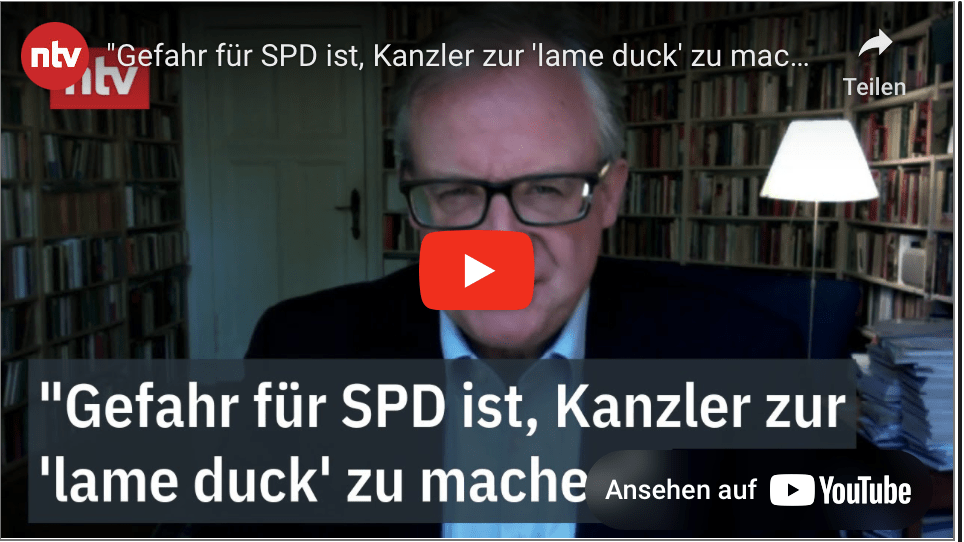 „Gefahr für SPD ist, Kanzler zur ‚lame duck‘ zu machen“ – Von Lucke bewertet Partei-Brodeln | ntv