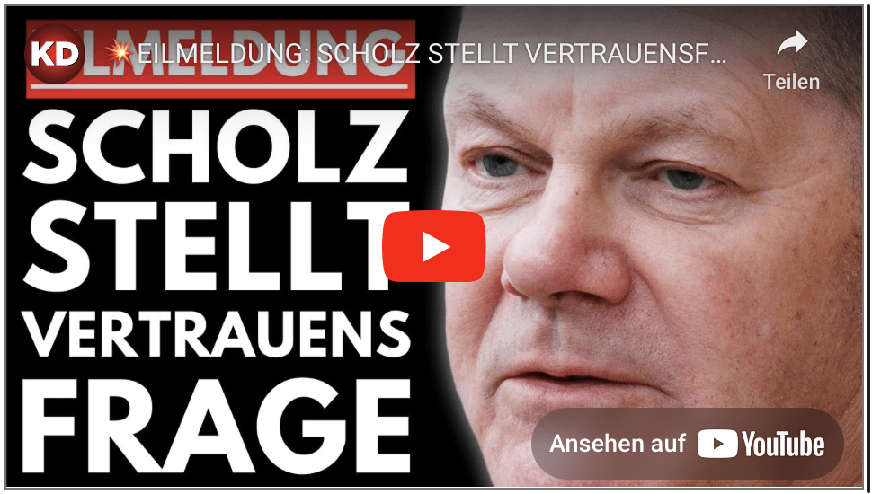 EILMELDUNG: SCHOLZ STELLT VERTRAUENSFRAGE! AMPEL AM FREITAG GESCHICHTE?!