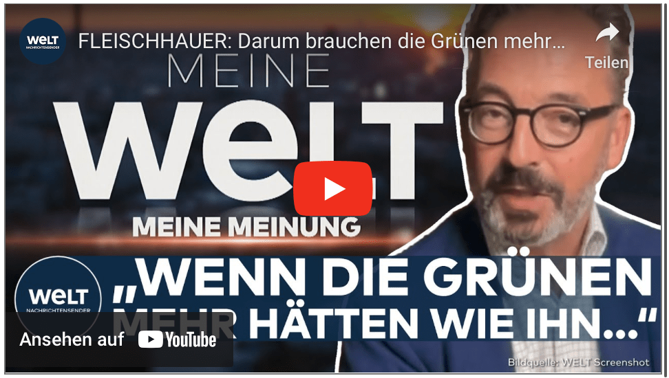 FLEISCHHAUER: Darum brauchen die Grünen mehr Leute wie Boris Palmer! | MEINUNG