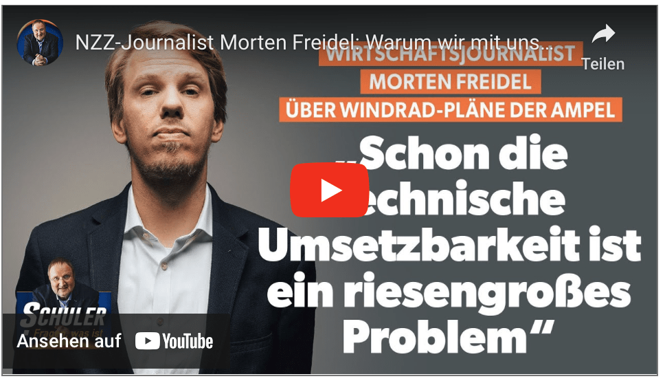 NZZ-Journalist Morten Freidel: Warum wir mit unserer aktuellen Energiepolitik auf dem Irrweg sind