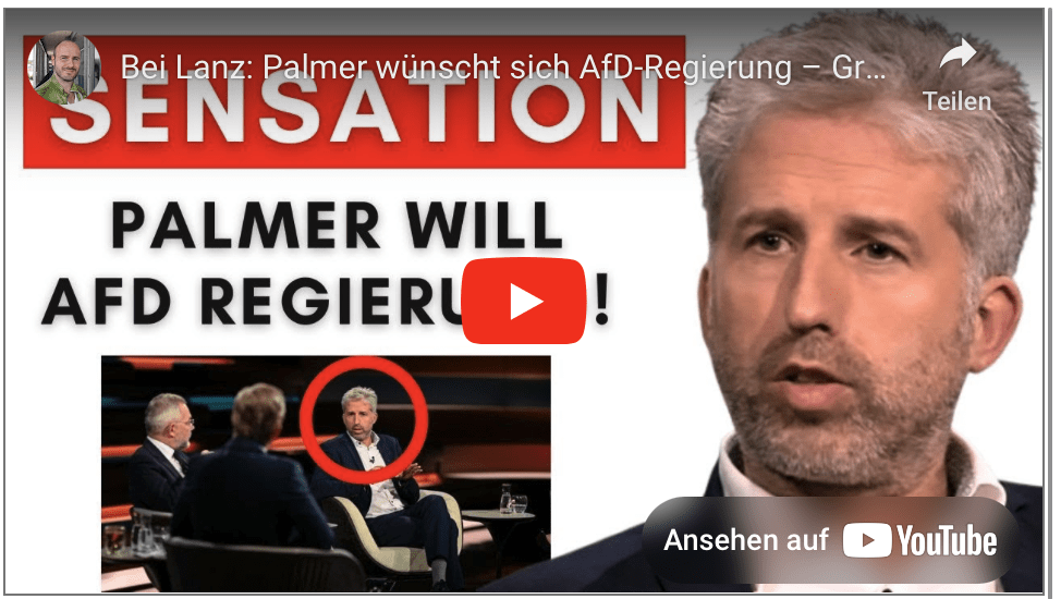 Bei Lanz: Palmer wünscht sich AfD-Regierung – Grüne rasten aus!