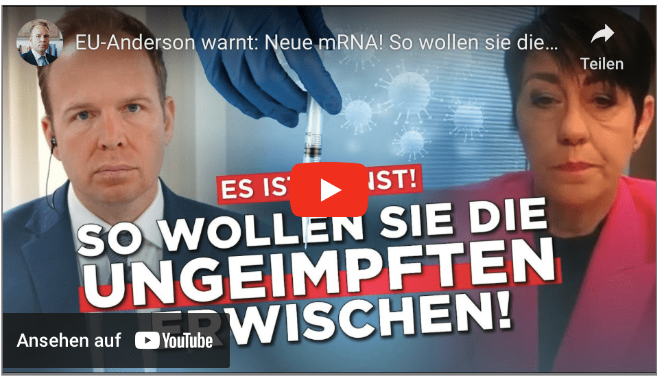 Impf-Paukenschlag!!! EU-Anderson warnt: Neue mRNA! So wollen sie die Ungeimpften kriegen!