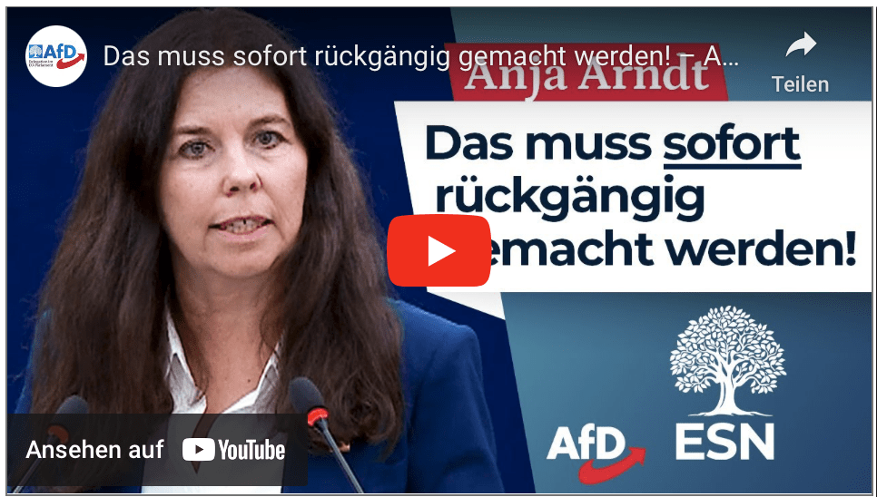Das muss sofort rückgängig gemacht werden! – Anja Arndt (AfD)