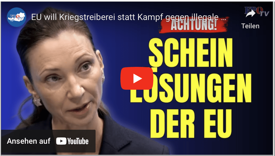 EU will Kriegstreiberei statt Kampf gegen illegale Migration!