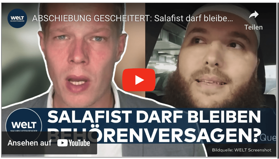 ABSCHIEBUNG GESCHEITERT: Salafist darf bleiben! Behördenversagen? Gesetzeslücke schützt Gefährder