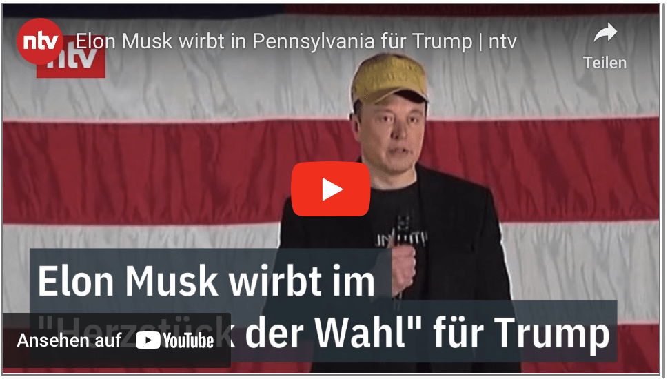 Elon Musk wirbt in Pennsylvania für Trump | ntv
