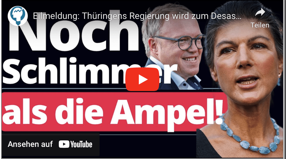 Eilmeldung: Thüringens Regierung wird zum Desaster!