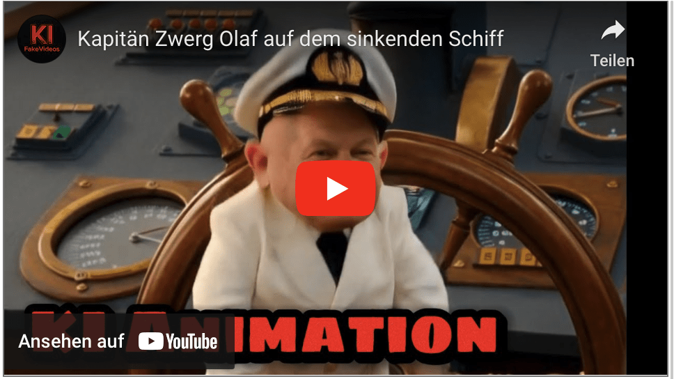 Kapitän Zwerg Olaf auf dem sinkenden Schiff!