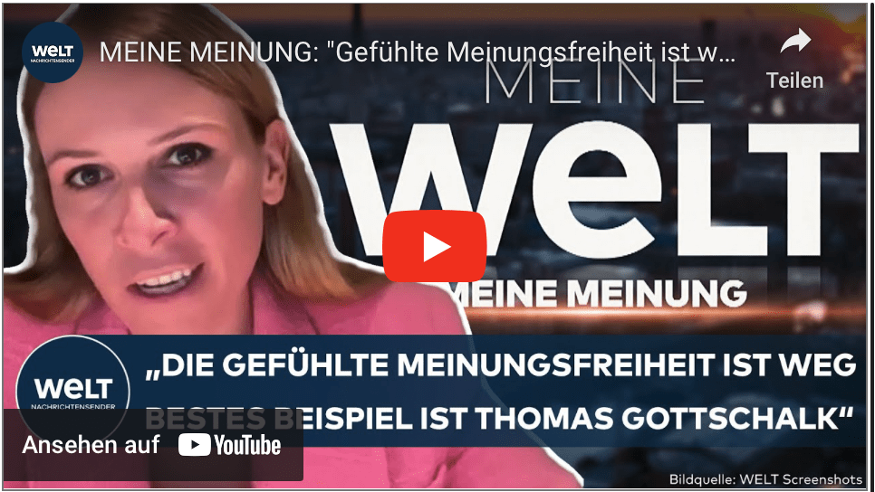 MEINE MEINUNG: „Gefühlte Meinungsfreiheit ist weg – bestes Beispiel ist Thomas Gottschalk“ Brockhaus