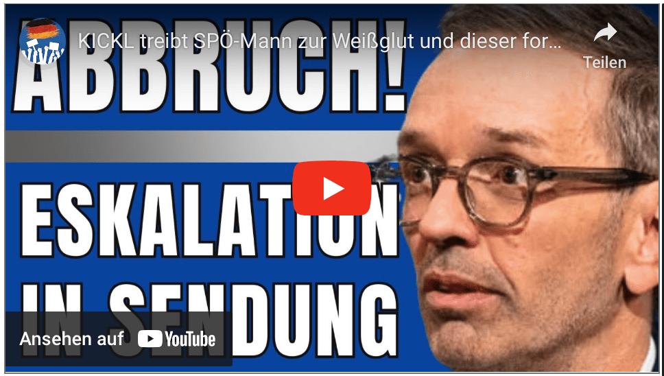 KICKL treibt SPÖ-Mann zur Weißglut und dieser fordert Abbruch