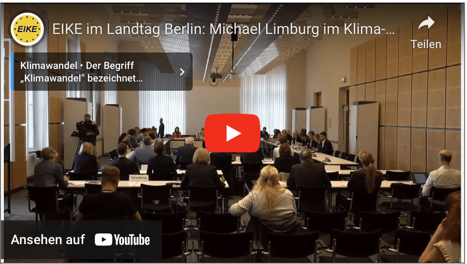 EIKE im Landtag Berlin: Michael Limburg im Klima-Ausschuß am 10.10.2024