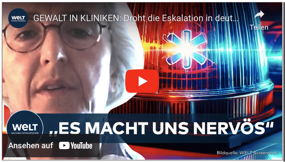 GEWALT IN KLINIKEN: Droht die Eskalation in deutschen Krankenhäusern? – Expertin im WELT-Interview!