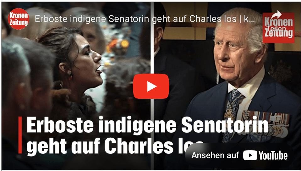 Erboste indigene Senatorin geht auf Charles los | krone.tv NEWS