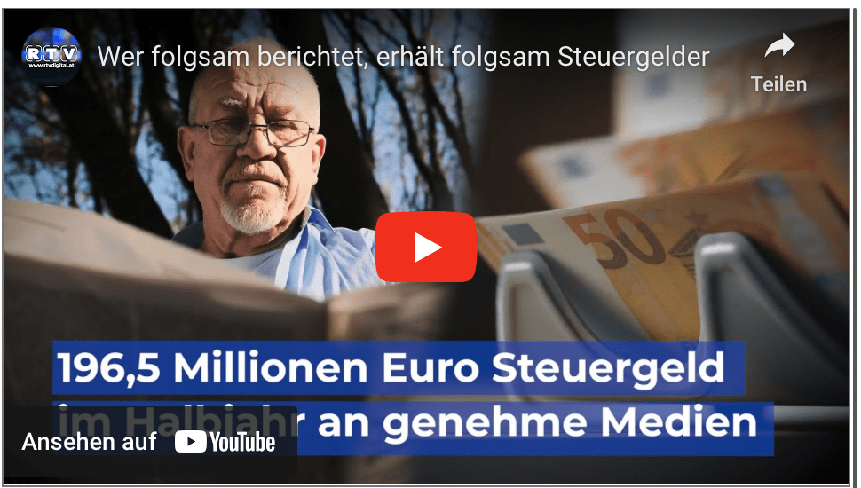 Wer folgsam berichtet, erhält folgsam Steuergelder!