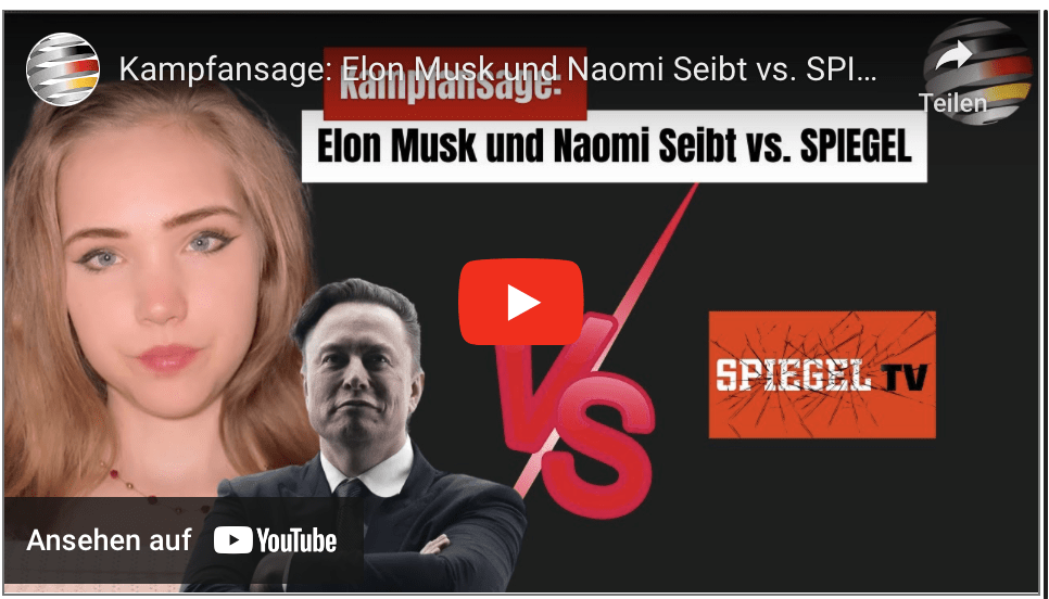 Kampfansage: Elon Musk und Naomi Seibt vs. SPIEGEL