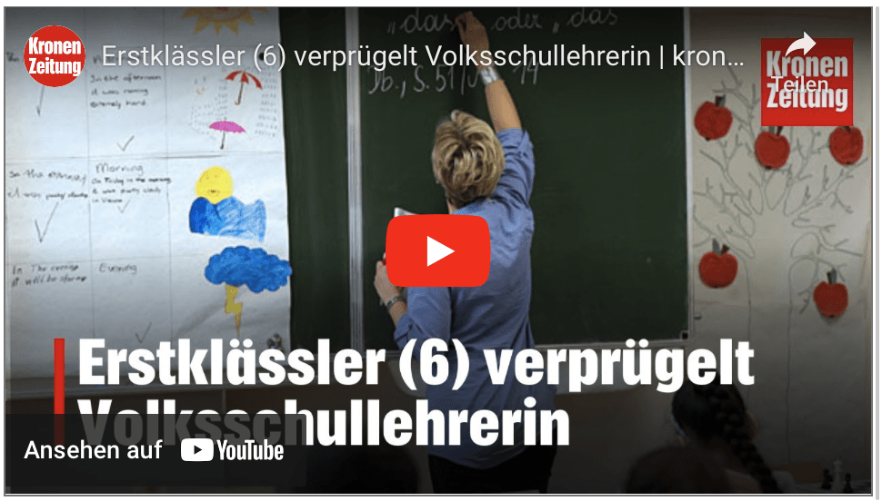 Erstklässler (6) verprügelt Volksschullehrerin | krone.tv NEWS