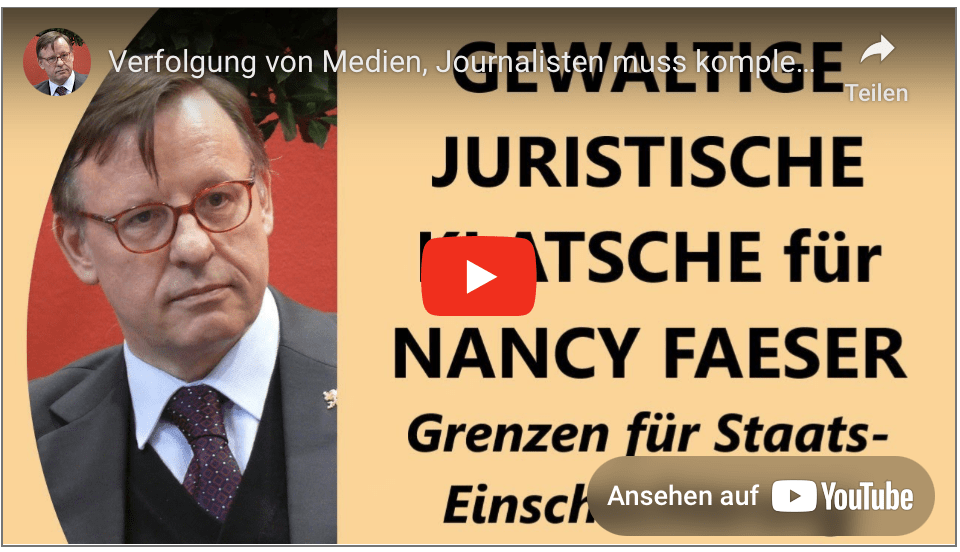 Verfolgung von Medien, Journalisten muss komplett öffentlich gemacht werden