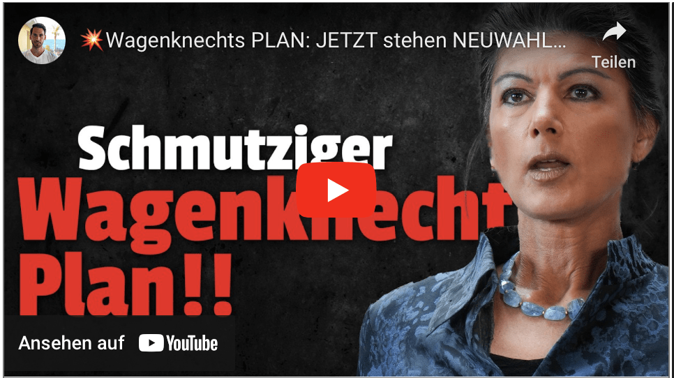 Wagenknechts PLAN: JETZT stehen NEUWAHLEN an!