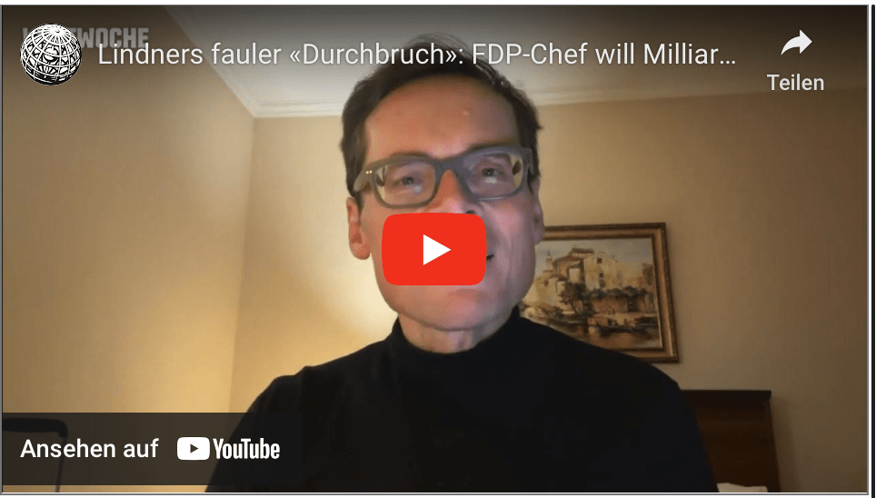 Lindners fauler «Durchbruch»: FDP-Chef will Milliarden in die Ukraine schicken – Weltwoche Daily DE