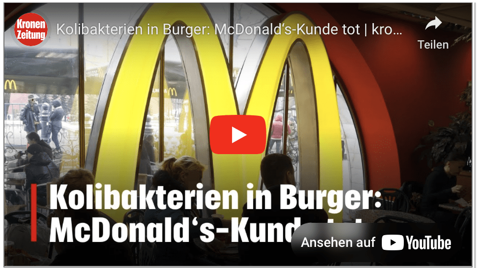 Kolibakterien in Burger: McDonald‘s-Kunde tot | krone.tv NEWS