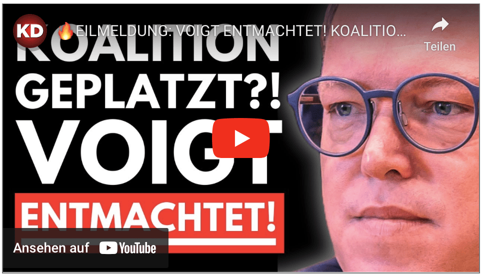 EILMELDUNG: VOIGT ENTMACHTET! KOALITION IN THÜRINGEN ZERBRICHT?!