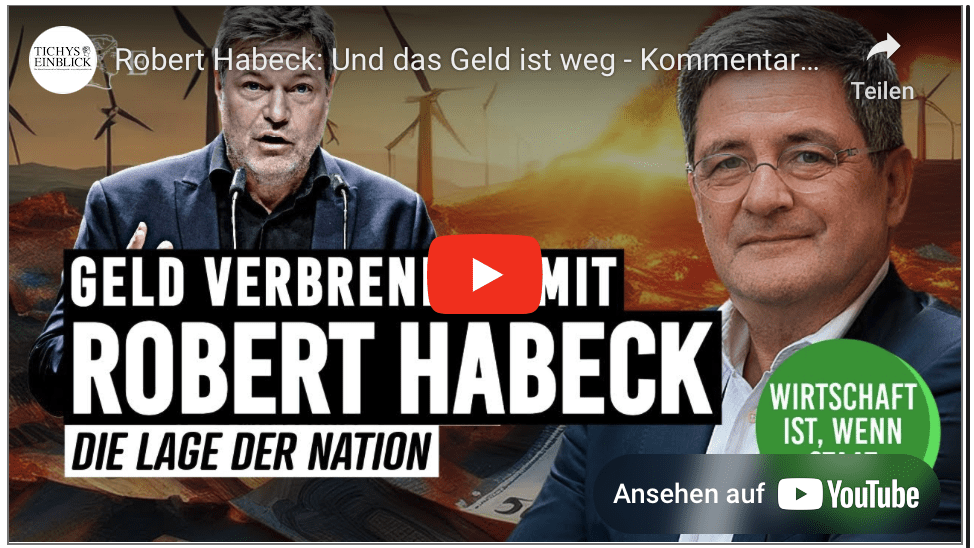 Robert Habeck: Und das Geld ist weg – Kommentar zum „Investitionsfonds“ von 500 Milliarden Euro