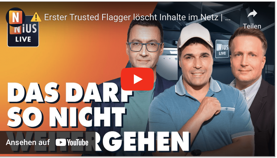 Erster Trusted Flagger löscht Inhalte im Netz | NIUS Live am 25. Oktober 2024