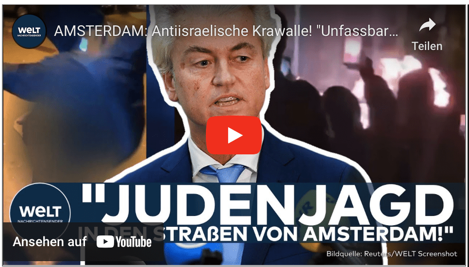 AMSTERDAM: Antiisraelische Krawalle! „Unfassbare Gewalt!“ Europa League Ajax gegen Maccabi Tel Aviv!