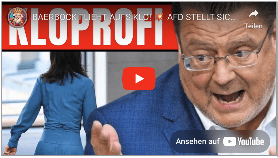BAERBOCK FLIEHT AUFS KLO!  AFD STELLT SICH IHR IN WEG!