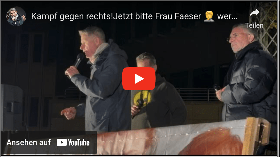Kampf gegen rechts!Jetzt bitte Frau Faeser wer ist denn Täter?