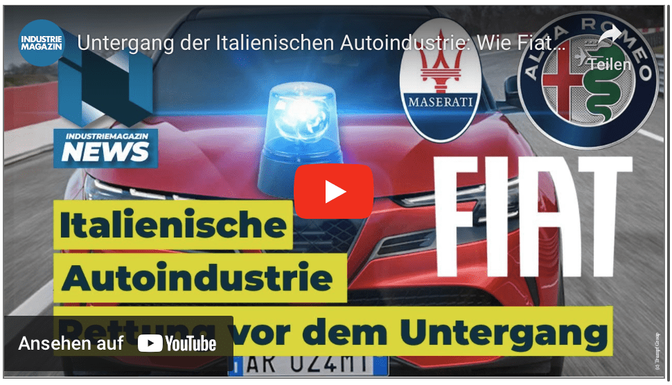 Untergang der Italienischen Autoindustrie: Wie Fiat, Alfa Romeo, Maserati & Co gerettet werden soll