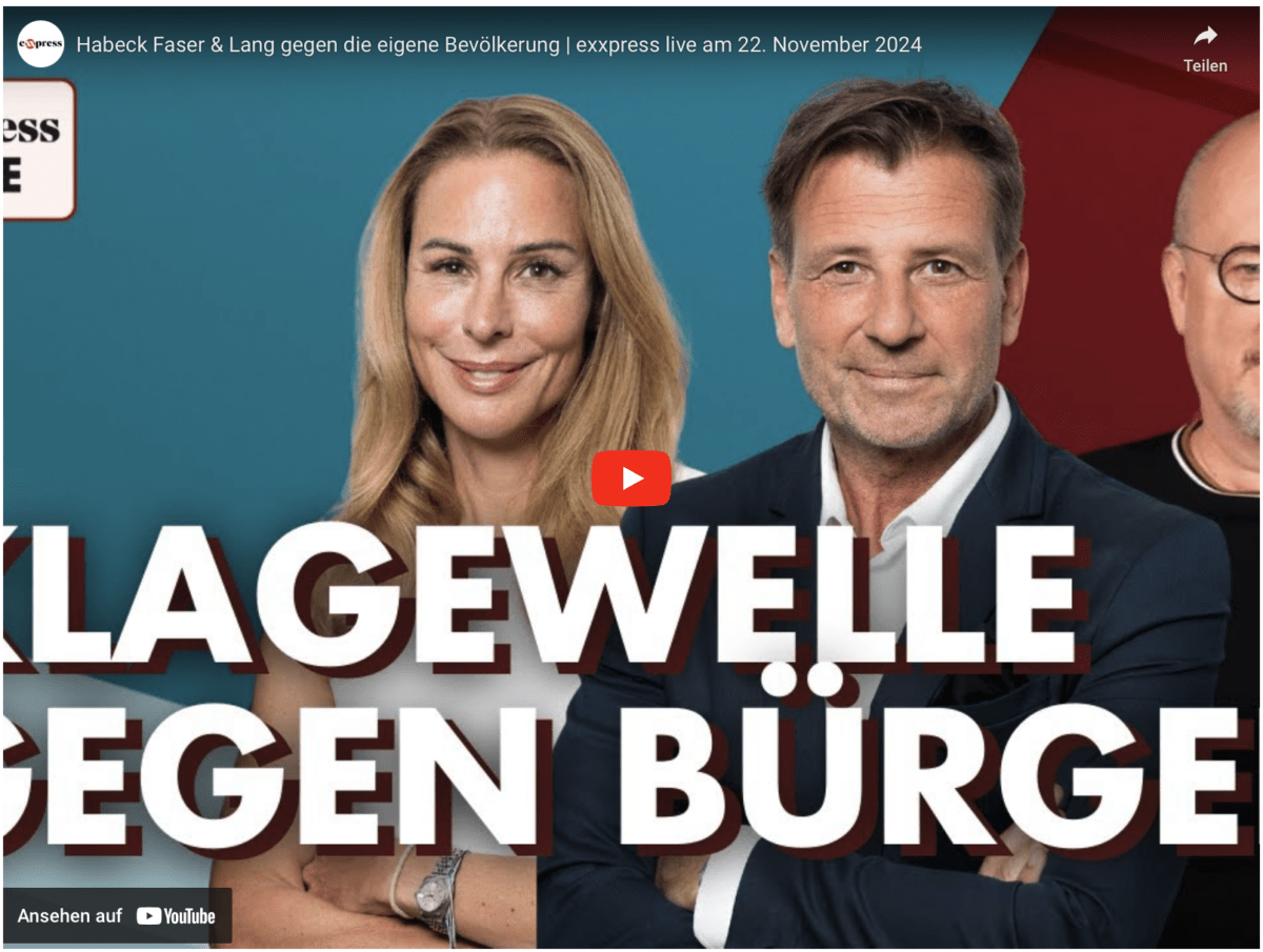 Habeck Faser & Lang gegen die eigene Bevölkerung | exxpress live am 22. November 2024