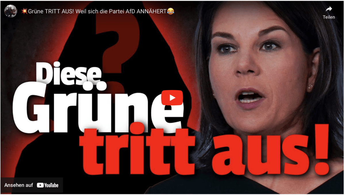 Grüne TRITT AUS! Weil sich die Partei AfD ANNÄHERT