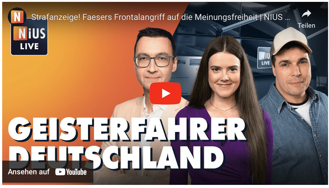 Strafanzeige! Faesers Frontalangriff auf die Meinungsfreiheit | NIUS Live am 22. November 2024