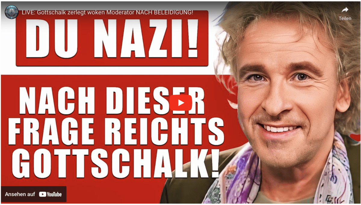 LIVE: Gottschalk zerlegt woken Moderator NACH BELEIDIGUNG!