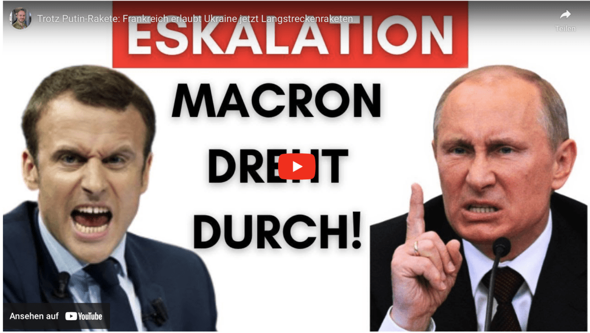 Trotz Putin-Rakete: Frankreich erlaubt Ukraine jetzt Langstreckenraketen