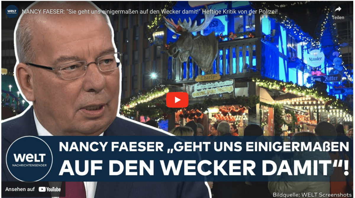 NANCY FAESER: „Sie geht uns einigermaßen auf den Wecker damit!“ Heftige Kritik von der Polizei!