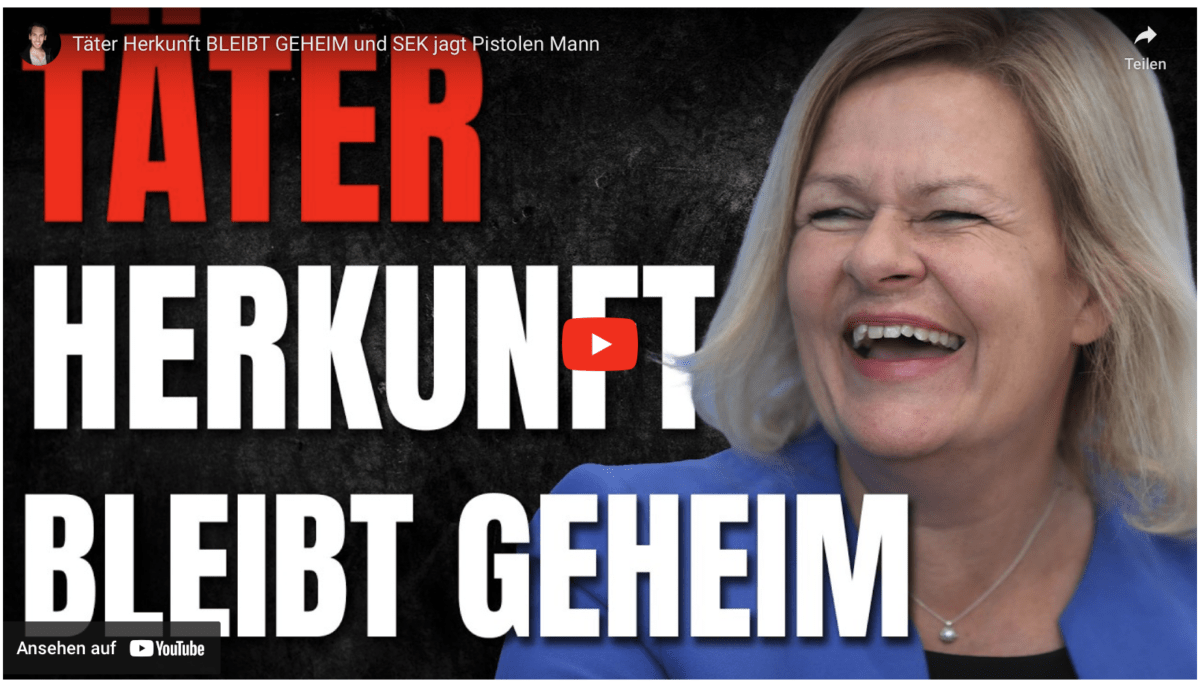 Täter Herkunft BLEIBT GEHEIM und SEK jagt Pistolen Mann