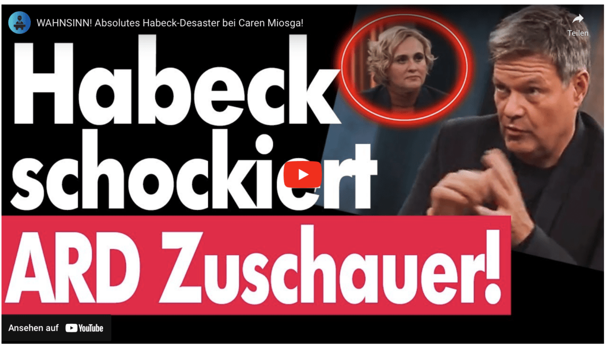 WAHNSINN! Absolutes Habeck-Desaster bei Caren Miosga!